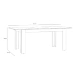 Bohol Extending Dining Table in Riviera Oak/Navy