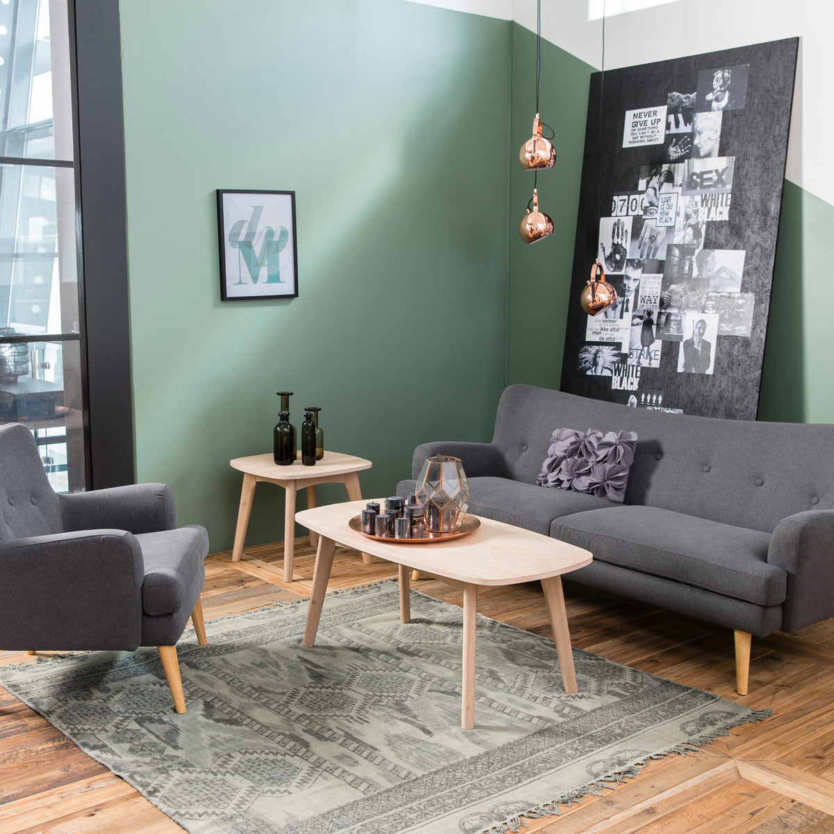 Marte Coffee Table in top White Oak