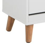 Mitra Shoe Cabinet 3 Flip Down Doors in White