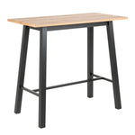 Chara Bar Table in Black & Oak