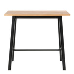 Chara Bar Table in Black & Oak