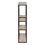 Seaford Black Metal Wall Shelf with 3 Additional Sonoma Oak Shelves