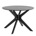 I_Duncan Round Dining Table in Black 105x75cm