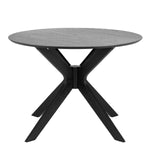 I_Duncan Round Dining Table in Black 105x75cm