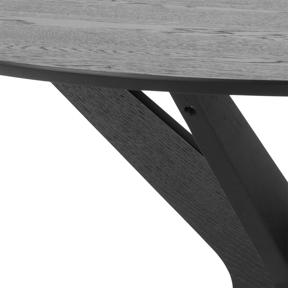 I_Duncan Round Dining Table in Black 105x75cm