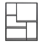 Seaford Black Metal Wall Shelf with 3 Additional Black Shelves