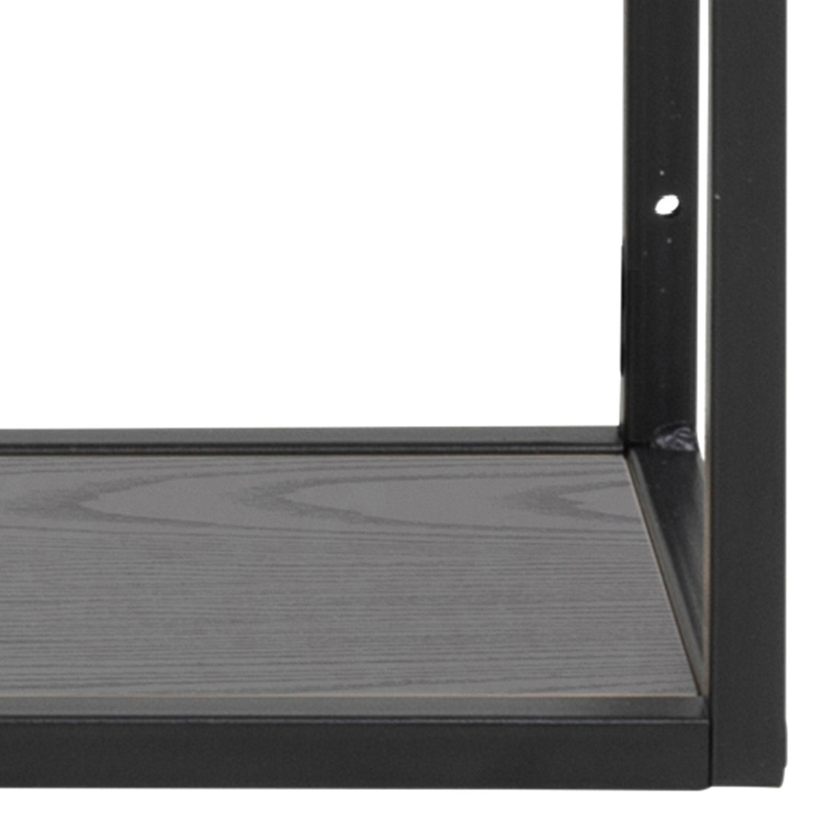 Seaford Black Metal Wall Shelf with 3 Additional Black Shelves