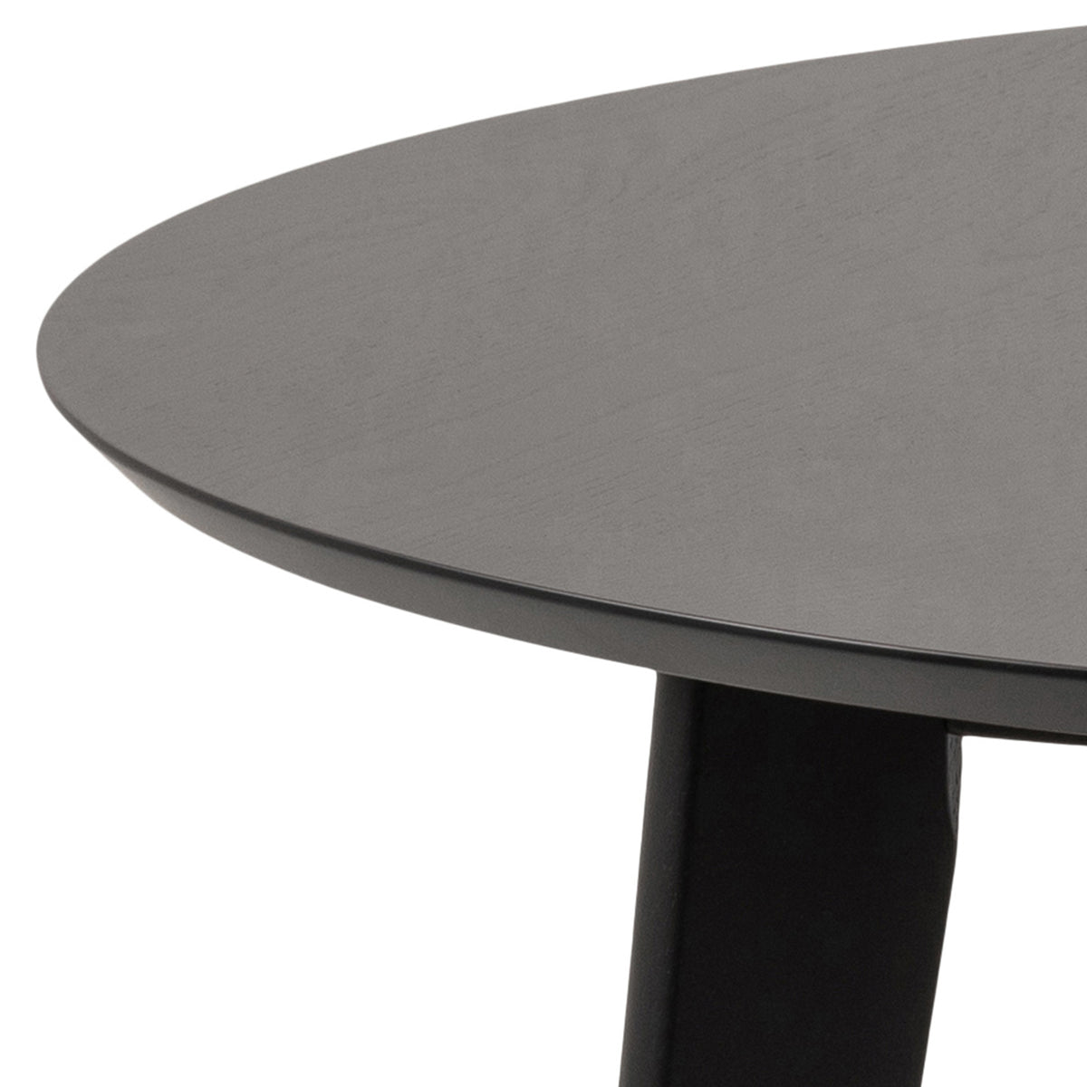 Roxby Round Dining Table in Black 105x76cm