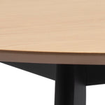 Roxby Round Dining Table in Oak & Black