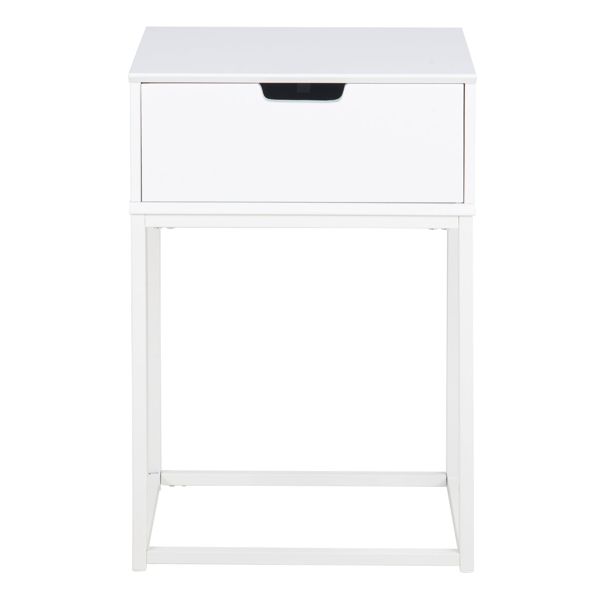 Mitra 1 Drawer Bedside Table in White