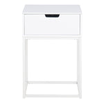 Mitra 1 Drawer Bedside Table in White