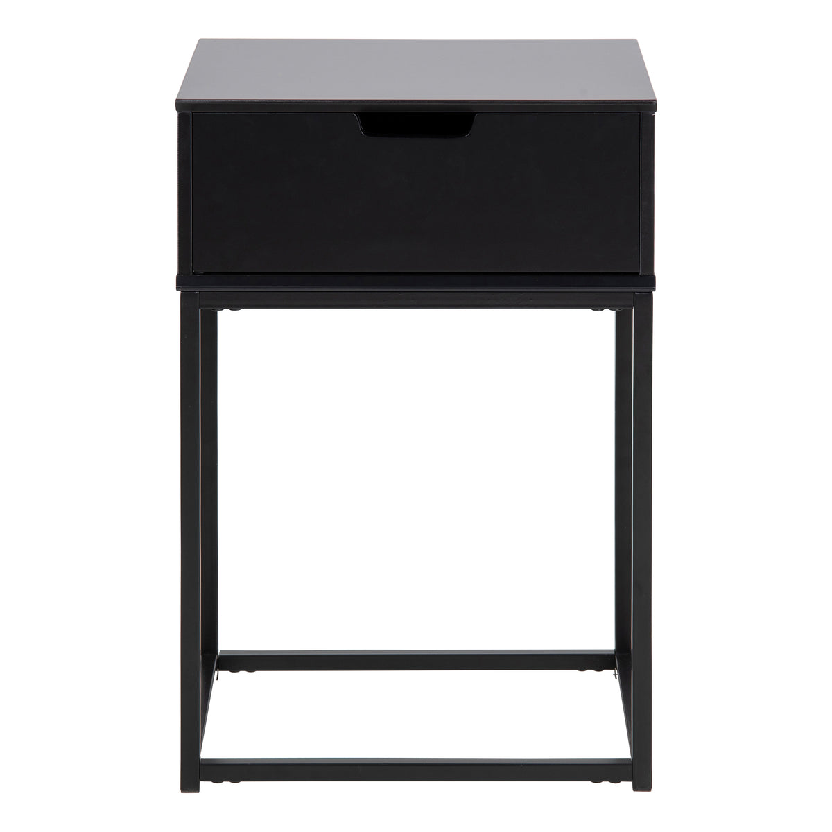 Mitra 1 Drawer Bedside Table in Black