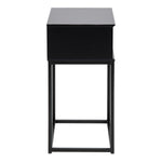 Mitra 1 Drawer Bedside Table in Black