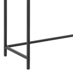 Seaford Black Metal Console Table With Oak Top