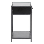 Seaford Bedside Table with 1 Drawer in Black