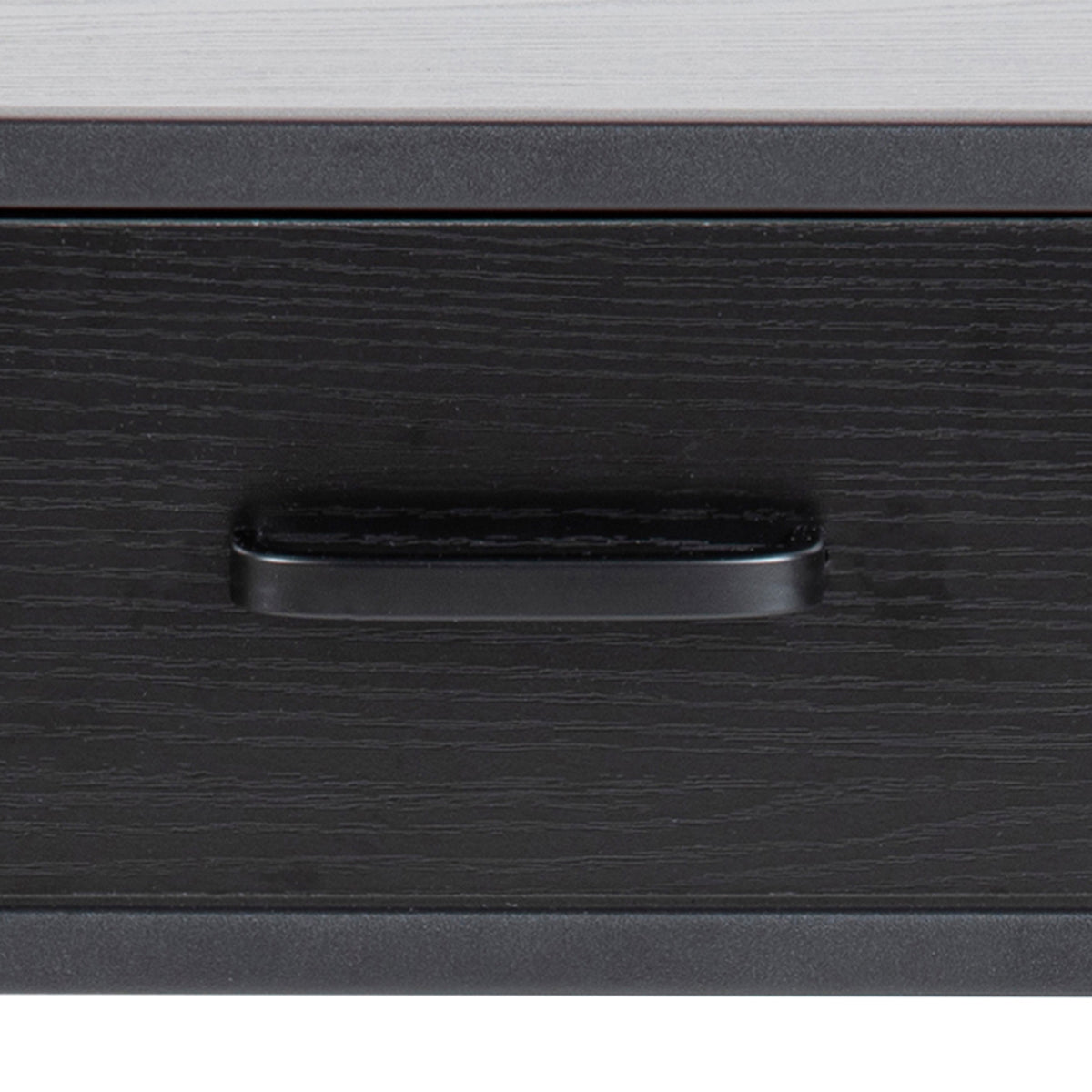 Seaford Bedside Table with 1 Drawer in Black