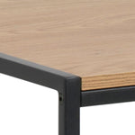 Seaford Office Desk in Black & Oak