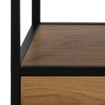 Seaford TV Unit 2 Drawers in Black & Oak