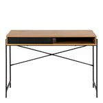 Angus Office Desk with Sliding Door in Oak & Black