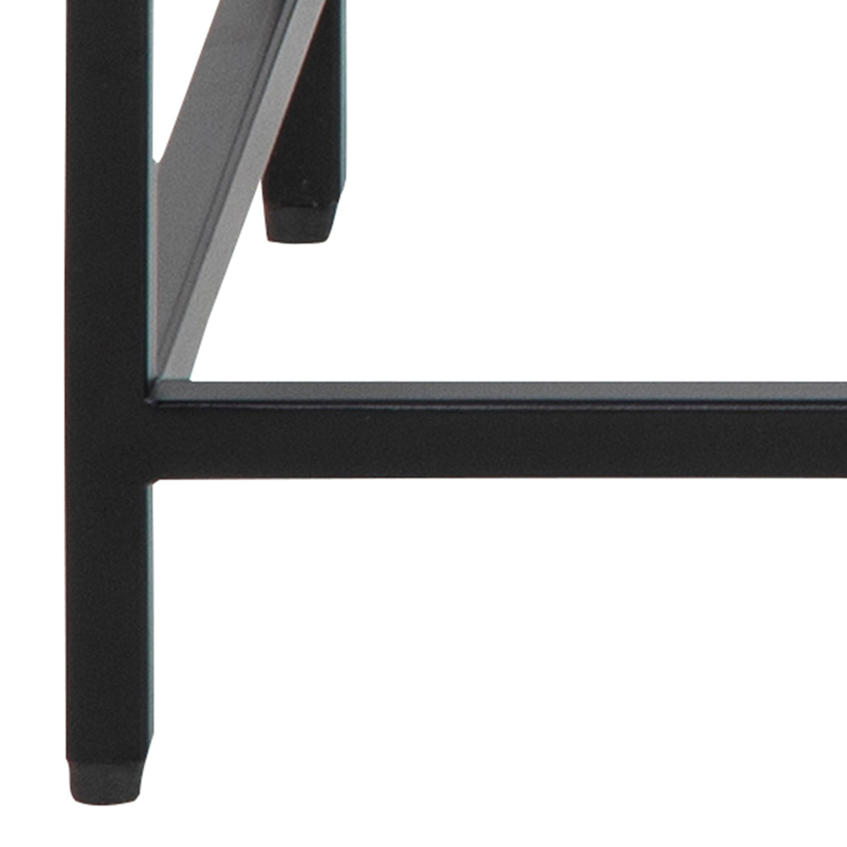 Newcastle Console Table with Open Shelf in Matt Black