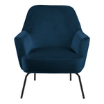 Melissa Lounge Chair in Navy Blue