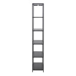 Newcastle Tall Bookcase with 5 Shelves in Matt Black