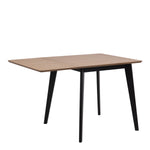 Roxby Extending Dining Table 80-120cm in Oak & Black