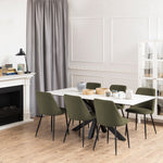 Ines Dining chair in Olive Green Set of 4