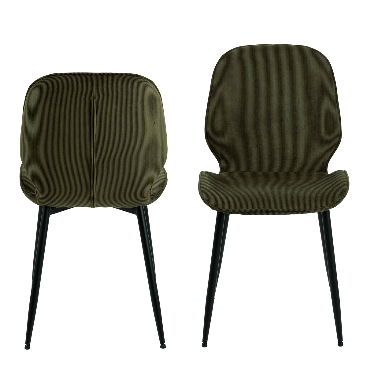 Femke Dining Chair in Olive Green Set of 4