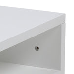 Ashlan Bedside Table with 1 Drawer in White