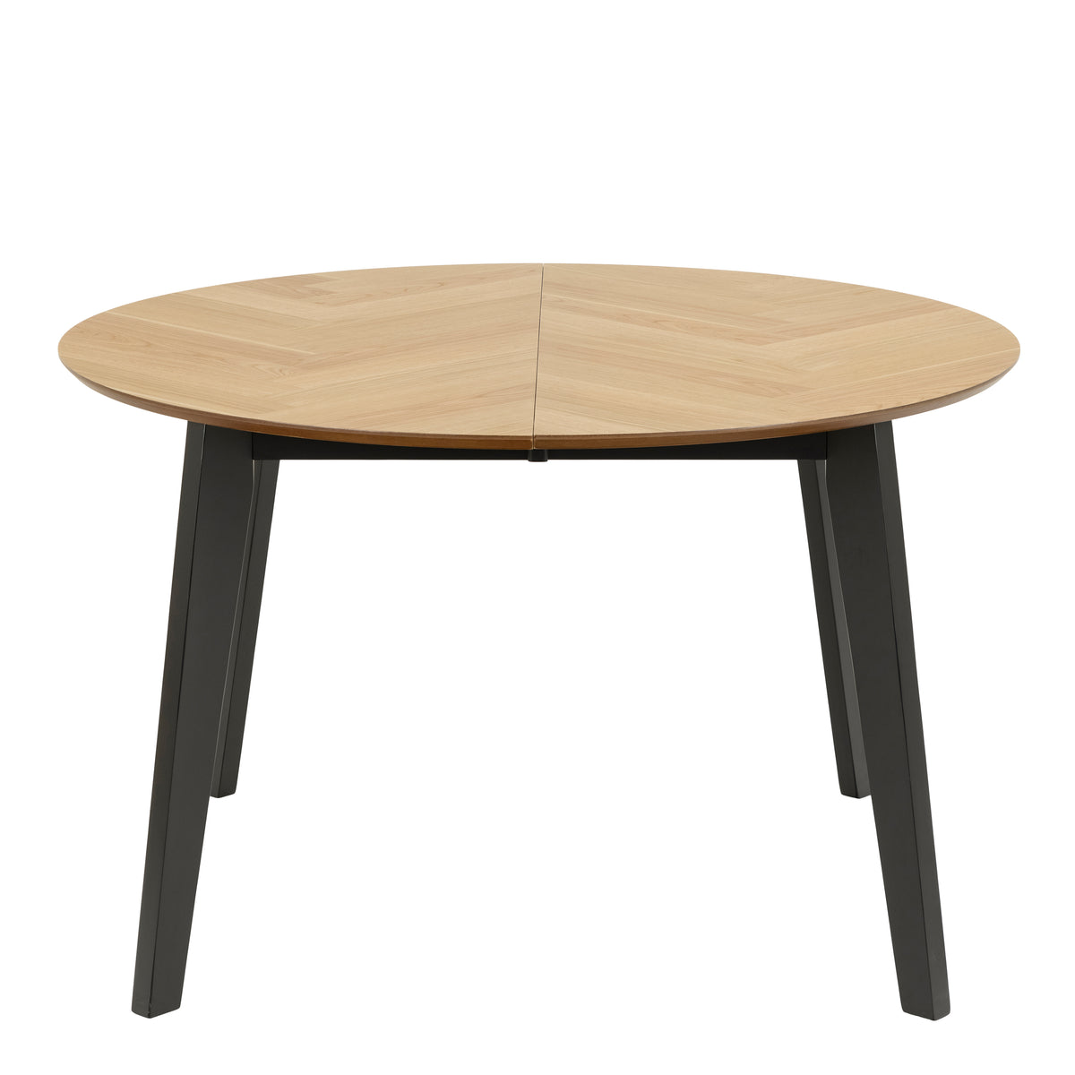 Georgetown Round Dining Table in Oak & Black