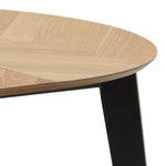 Georgetown Round Dining Table in Oak & Black