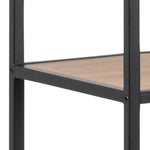 SeafordBookcase 5 Shelves in Black and Oak