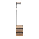 Seaford Clothes Rack with 3 Shelves in Black and Oak