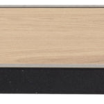 Seaford Black Metal Coat Rack with Oak Top