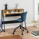 Reece 1 Drawer Office Desk in Oak & Black