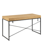 Seaford Office Desk with 1 Drawer in Black and Oak