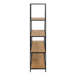 Seaford Bookcase with 4 Shelves in Black and Oak