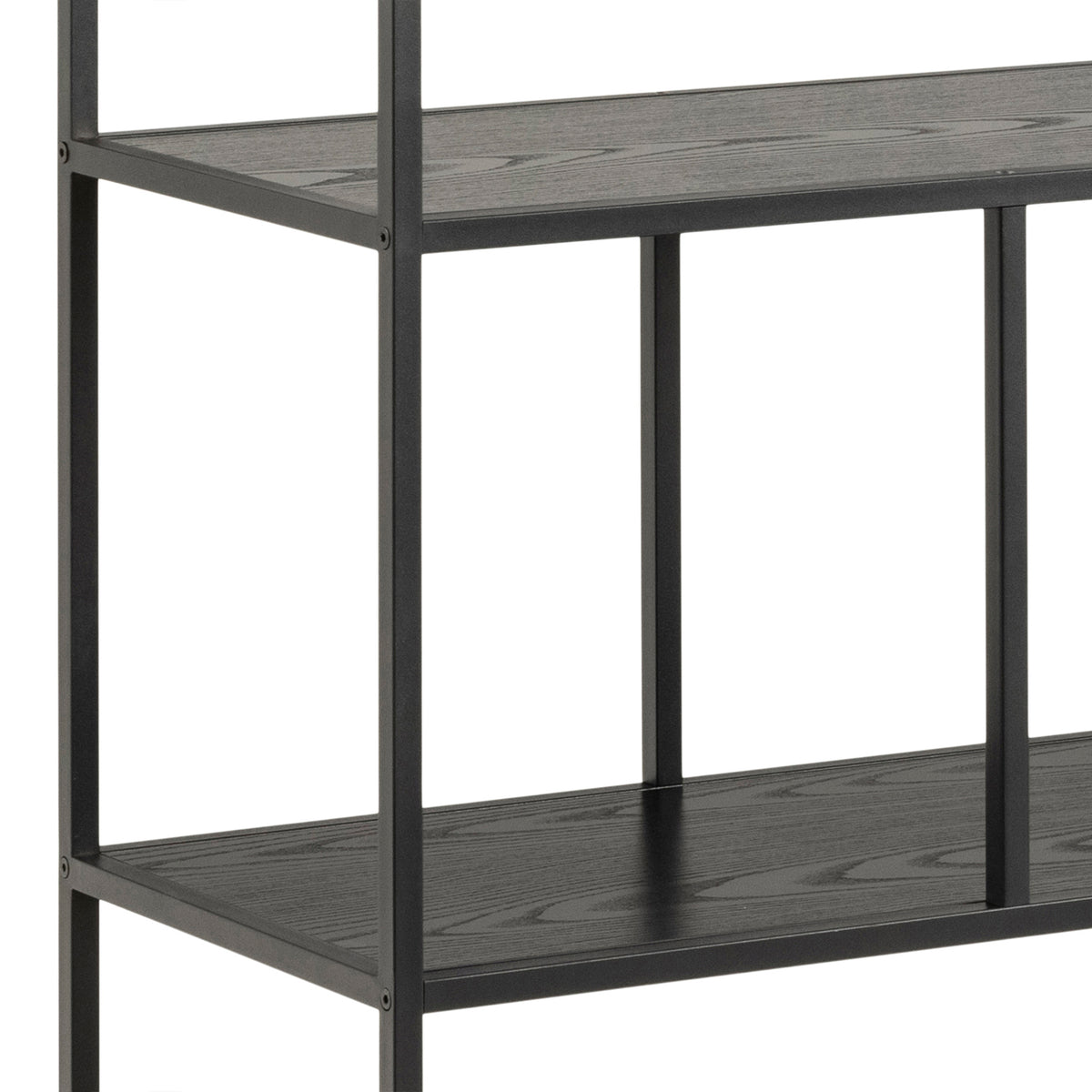 Seaford Bookcase with 4 Shelves in Black