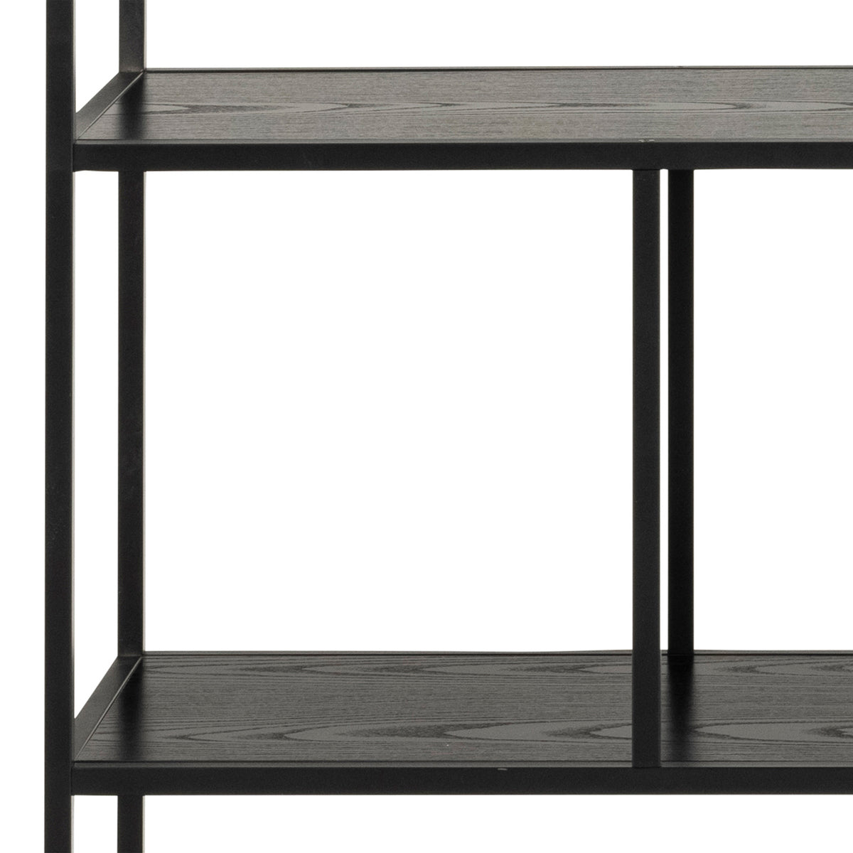 Seaford Bookcase with 4 Shelves in Black