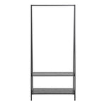 Seaford Clothes Rack with 2 shelves in Black