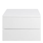 Avignon Bedside Table with 2 Drawers in White