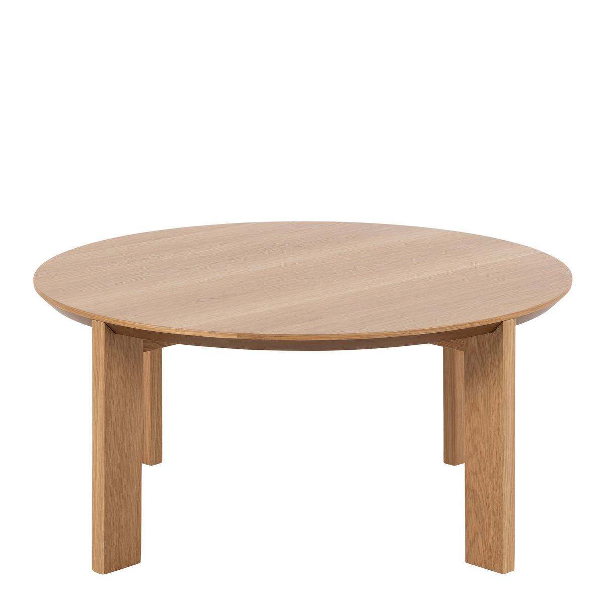 Maxime Round Coffee Table in Matt Oak