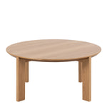 Maxime Round Coffee Table in Matt Oak