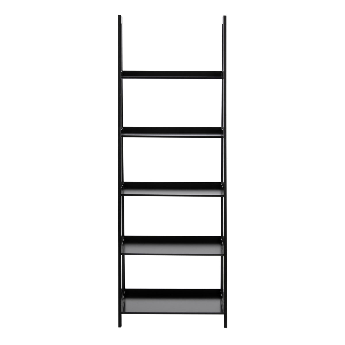 Wally Bookcase with 5 Shelves in Black