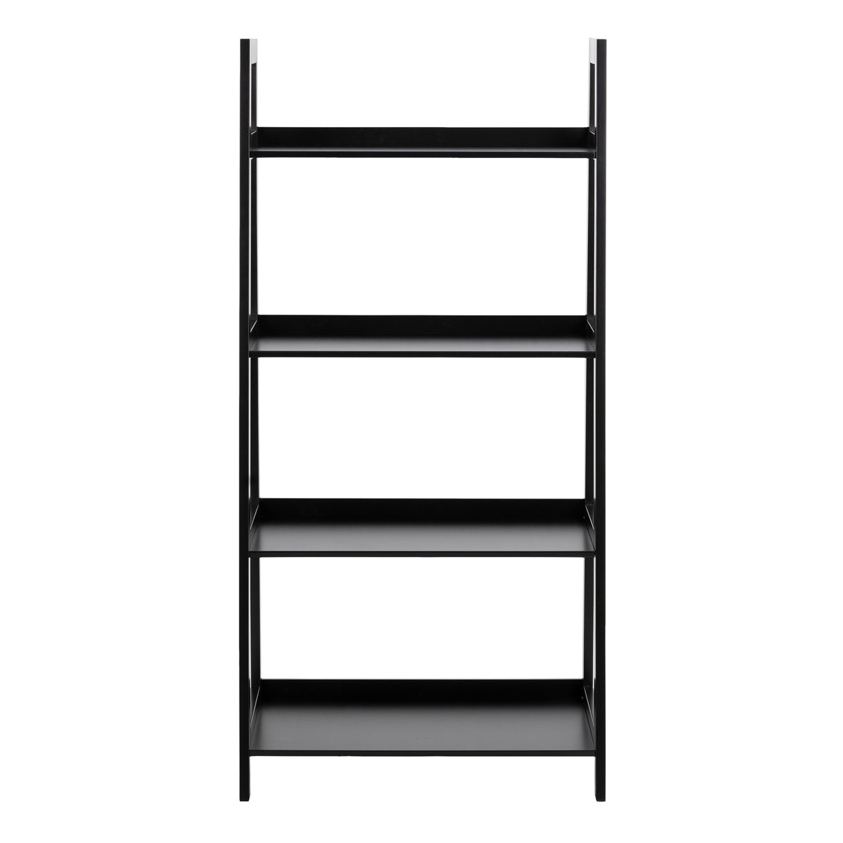 Wally Bookcase with 4 Shelves in Black