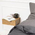 Avignon Square Bedside Table with 1 Drawer in Oak