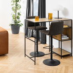 Kimmy Bar Stool in Grey Fabic Set of 2