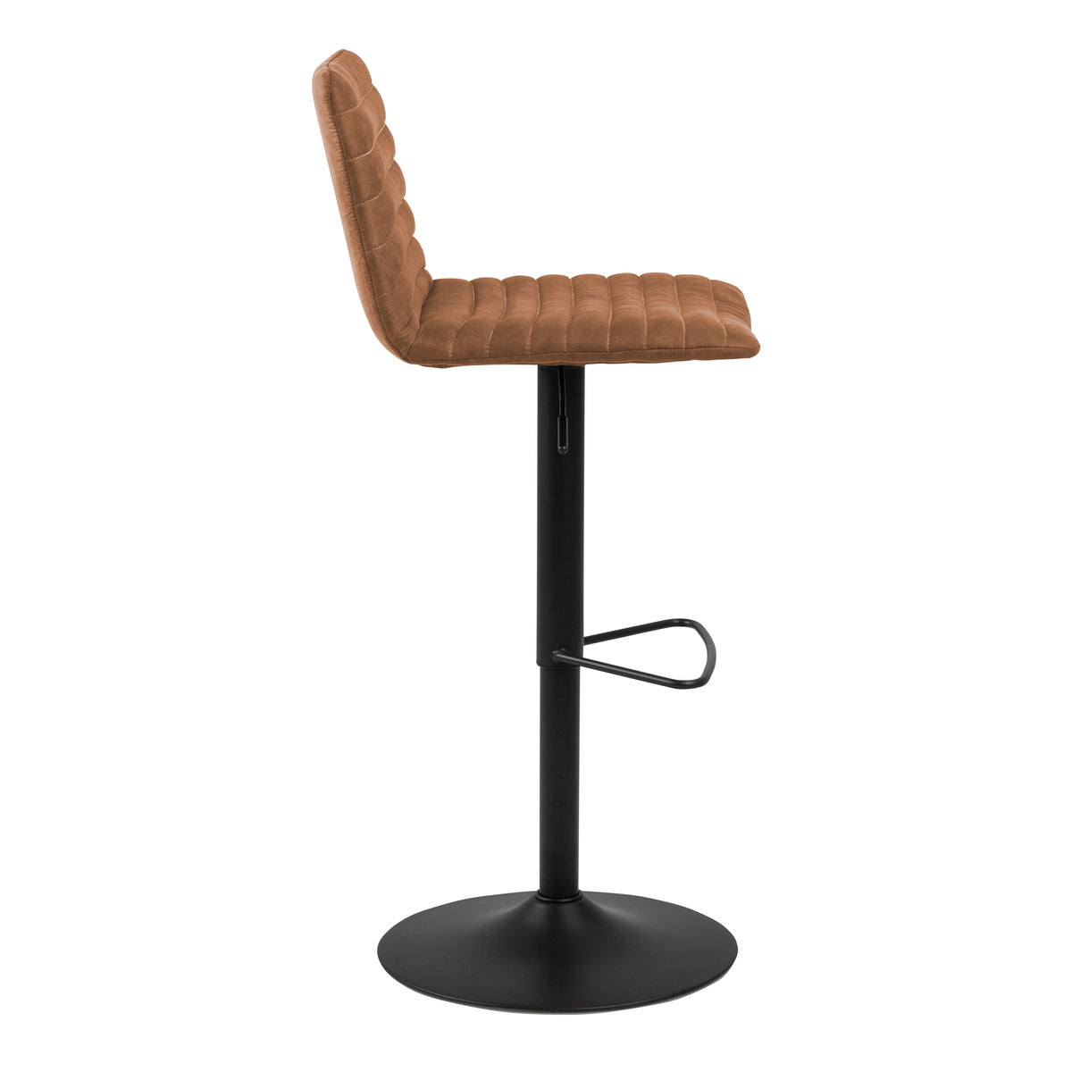 Kimmy Bar Stool withBrown Fabric in Set of 2