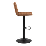 Kimmy Bar Stool withBrown Fabric in Set of 2